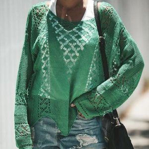 Knit Over You Kelly Green Vici Sweater